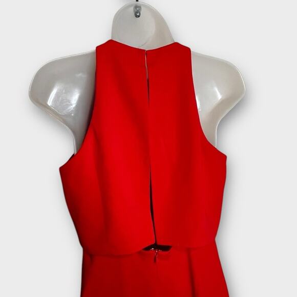 NWT BHLDN Jill Stuart Red Iva Crepe Maxi Formal Dress Size 4 Anthropologie Prom - Picture 4 of 7